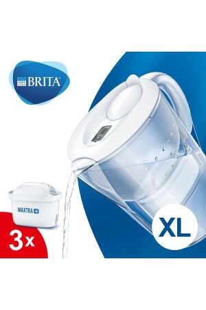 Marella XL Wasseraufbereitungskrug mit 3 Filtern – Weiß 1021811 - Brita