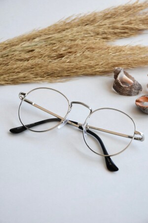 Maria Unisex Oval Round Silver Blue Light Protective Blue Block New Season Vintage Retro Glasses lookupnewmaria - LOOKUP NEW