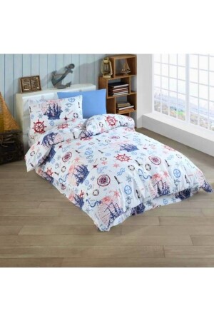 Marine-Einzelbettbezug-Set für Kinder - Homecella