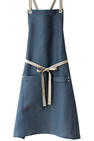 Marineblaue Barista-, Café-, Friseur-, Floristen-, Küchenschürzen, Unisex-Schürze YDZ0021 - YDZ