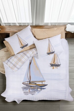 Maritime Tek Kişilik Complete Set Wind Bej TYC00393064334 - Cotton Box