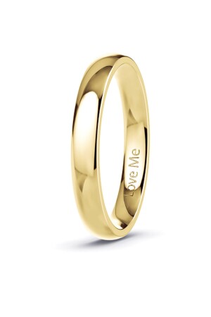 Marke patentierte garantierte neue Produktion Schmuck Qualität 3 mm Gold Farbe glänzenden Stahl Ehering Lm-332g - Love Me