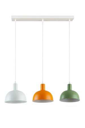 Marley Modern Decorative Cafe-Kitchen Living Room Orange Green White Color 3 Row Pendant Lamp Chandelier MRLL772 - Modavize