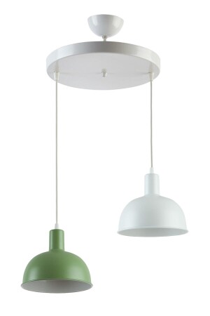 Marley Special Design Modern Decorative Cafe-Kitchen Living Room Green White Color 2-Piece Pendant Lamp Chandelier MRLY2 - Modavize