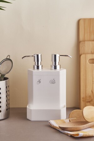 Marlon Lecce 2-Piece Kitchen Liquid Soap Dispenser with Sponge Holder 131181 - Perotti