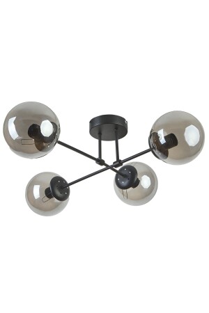 Marry Modern Design Cafe-Kitchen-Living Room-Bedroom Black Color Smoked Glass 4-Piece Chandelier MRY56 - Modavize