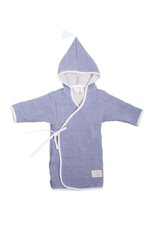 Marshmallow Kimono Bathrobe - Denim Blue 314PL18 - Miela Kids