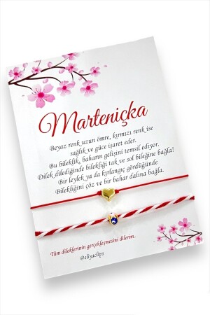 Marteniçka Golden Yellow Heart Detailed Gift Bracelet - Eliya Clips