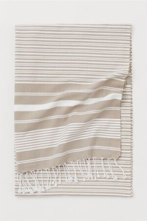 Maryon Peshtemal Badetuch aus 100 % Baumwolle, Beige - Mulberry