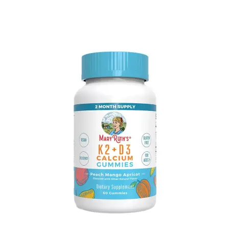 MaryRuth's K2 + D3 Calcium Gummies (60 Gummies, Peach Mango Apricot) - MaryRuth's