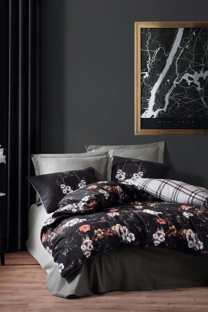 Masculine Double Duvet Cover Set Alanis Gray 8680108053126 - Cotton Box