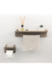 Masif Ahşap Jüt Ipli Banyo Takımı Wc Havluluk a2set - worldofwood