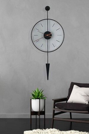 MasipPi Glazing BLACK, Modern Metal And Glass Design Wall Clock SG001002004 - SEVİNÇ KONSEPT
