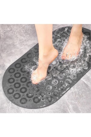 Massage Bath Mat Massage Suction Cup Bath & Shower Anti-Slip Mat Anthracite HN 55464 - GIDA BİZDE