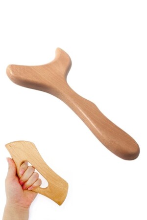 Massage Tool 100% Natural Wooden Handmade Set of 2 For Cellulite And Whole Body - 3