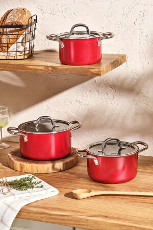Master Class 6 Piece Midi Cookware Set Red 600. 15. 01. 2779-1 - Emsan