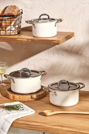 Master Class 6 Piece Midi Cookware Set White 600. 15. 01. 2779-1 - Emsan