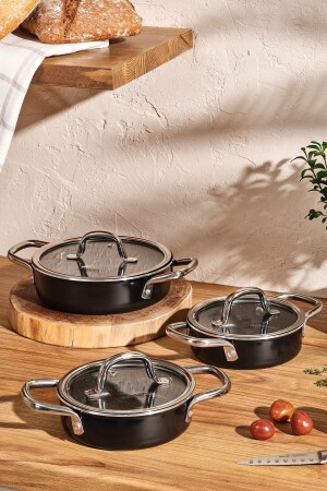Master Class 6 Piece Pan Set Black 600. 15. 01. 2782-1 - Emsan