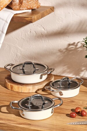 Master Class 6 Piece Pan Set White 600. 15. 01. 2782-1 - Emsan