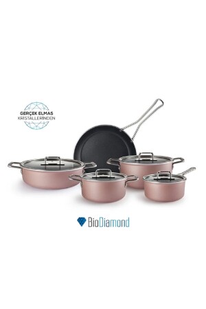 Mastermaid Biodiamond 9 Piece Cookware Set Bronzy 153. 03. 08. 2887-1 - Karaca