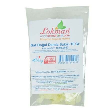 Mastic Gum Pure Natural 10 Gr Pack - Lokmanavm