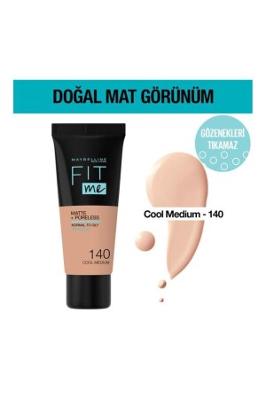 Matte Foundation - Fit Me Matte + Poreless Foundation 140 Cool Medium 3600531551049 - Maybelline New York
