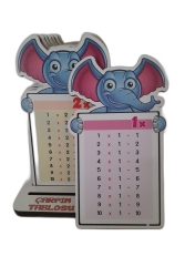 Matematik Ders Materyali Renkli Ahşap Çarpım Tablosu-sevimli Fil Figürlü- ÇT-9991 - giftoom