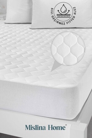 Matratzenschoner aus gesteppter Baumwolle mit vollem Rand, wasserfest, für Babys und Kinder, Matratzenschoner - Mislina Home