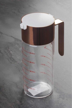 Matrica Metal Kapaklı 500 ml Ölçekli Cam Sürahi-yağdanlık 10105 ALG-010105-12 - ACAR