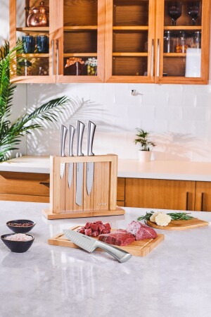 Matrix Snd Knife Set with Cutting Board Stainless 7 Pieces - Emsan