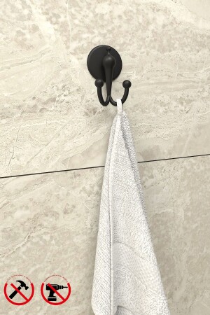 Matte Black Hanger Can Be Used By Gluing Or Assembling - Alper Banyo