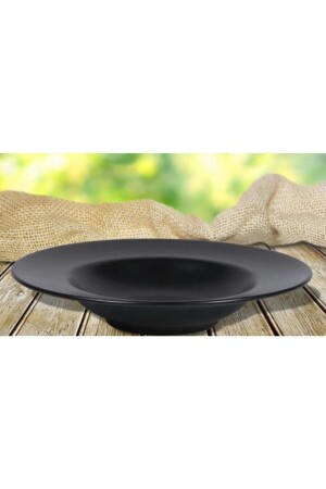 Matte Black Pasta Plate 26 cm Set of 2 956 - Keramika