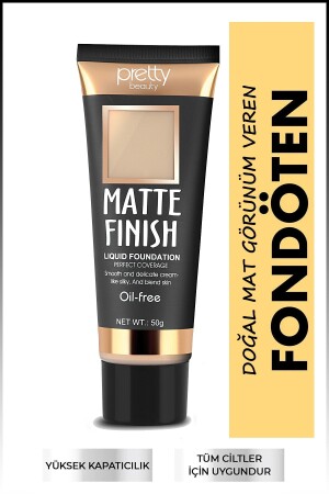 Matte Finish High Coverage Effect Foundation No:2 - Pretty Beauty