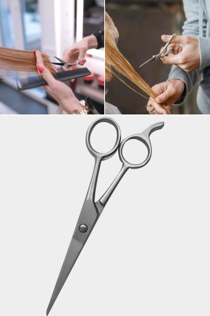 Matte Friseurschere aus Titan mit Schraubschwanz - Xolo