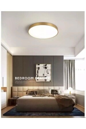 Matte Gold Yellow Led Panel Chandelier Zero to Ceiling 6500k Ice White Light 21 X 21 Cm fico0195 - Fico Home
