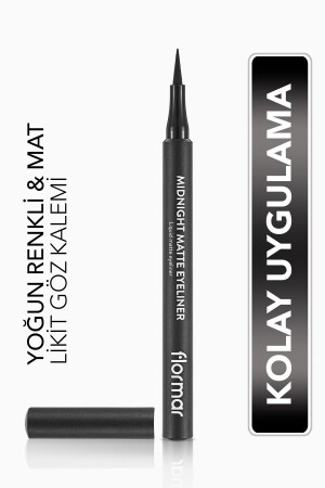 Matte Liquid Pencil Eyeliner (SCHWARZ) - Midnight Matte Eyeliner - 001 Black - 8690604532292 - Flormar