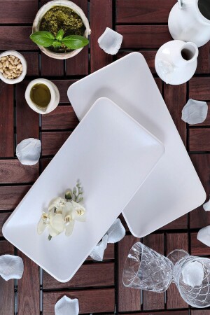 Matte Off-White Siera Boat Plate 33 Cm 2 Pieces ST032002F021A0000000AKYK00 - Keramika