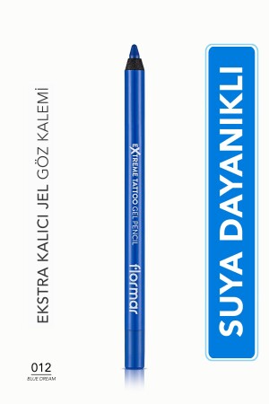 Matte Permanent Eye Pencil (BLUE) - Extreme Tattoo Gel Pencil - 012 Blue Dream - 8682536041195 - Flormar