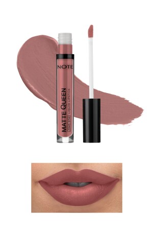 Matte Queen Lipstick Kalıcı Likit Ruj 02 Ruby Chocolate - Pembe - Note Cosmetics