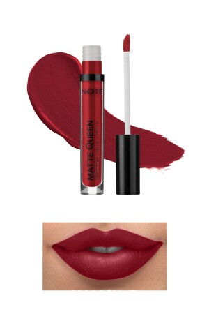 Matte Queen Lipstick Kalıcı Likit Ruj 15 Magestic Red - Kırmızı - Note Cosmetics
