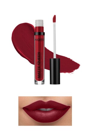 Matte Queen Lipstick Kalıcı Likit Ruj 16 Royal Velvet - Kırmızı - Note Cosmetics