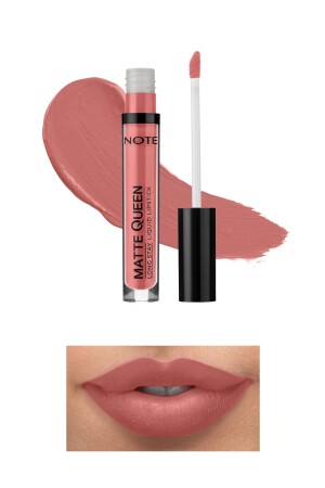 Matte Queen Lipstick Permanenter flüssiger Lippenstift 06 Noble Rose – Nude - Note Cosmetics