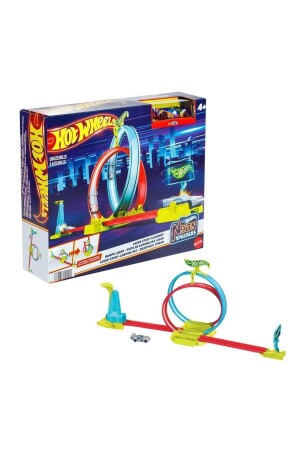 Mattel Hot Wheels Neon Races Double Circle Racing Set HPC05 - Hot Wheels