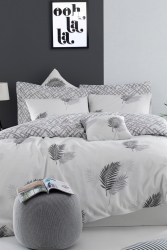 Mature Nevresim Seti Çift Kişilik Palma Gri Ep-022536 - Enlora Home