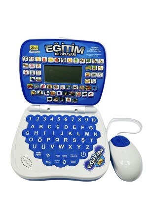 Mavi Eğitici Laptop 100 Fonksiyon Ekranlı Ingilizce Ve Türkçe Bilgisayar g9587 - Genel Markalar