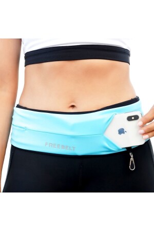 Mavi Yeni Nesil Spor Bel Çantası Koşu ve Fitness Kemeri - Freebelt