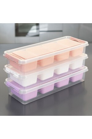 Maxi Luxury 4 Compartment Breakfast Set with Lid - X 3 Pieces - Assorted - Ecolux