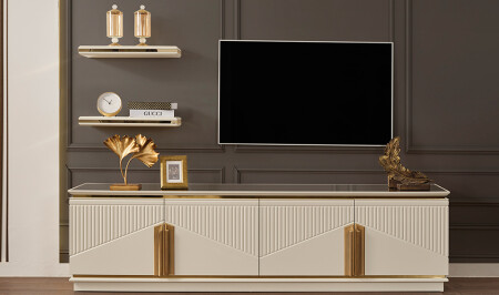 Maya Ecru TV Unit - Cadde Yıldız