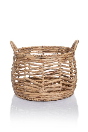 Meander Natural Handmade Rattan Knitted Water Hyacinth Basket 30x31cm 8851 KH-8851 - Koza Home