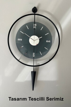 Medium Size - Smoked Masippi (e X C L U S I V E ) - Black Metal Wall Clock - Metaquartz Aksesuar
